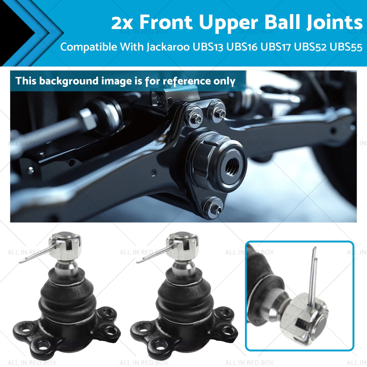 2X Front Upper Ball Joints for Jackaroo UBS13 UBS16 UBS17 UBS52 UBS55