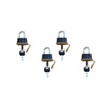 Set of 4 Heavy Duty Weatherproof Padlocks with 2 Keys for Fuel Cap Lock
