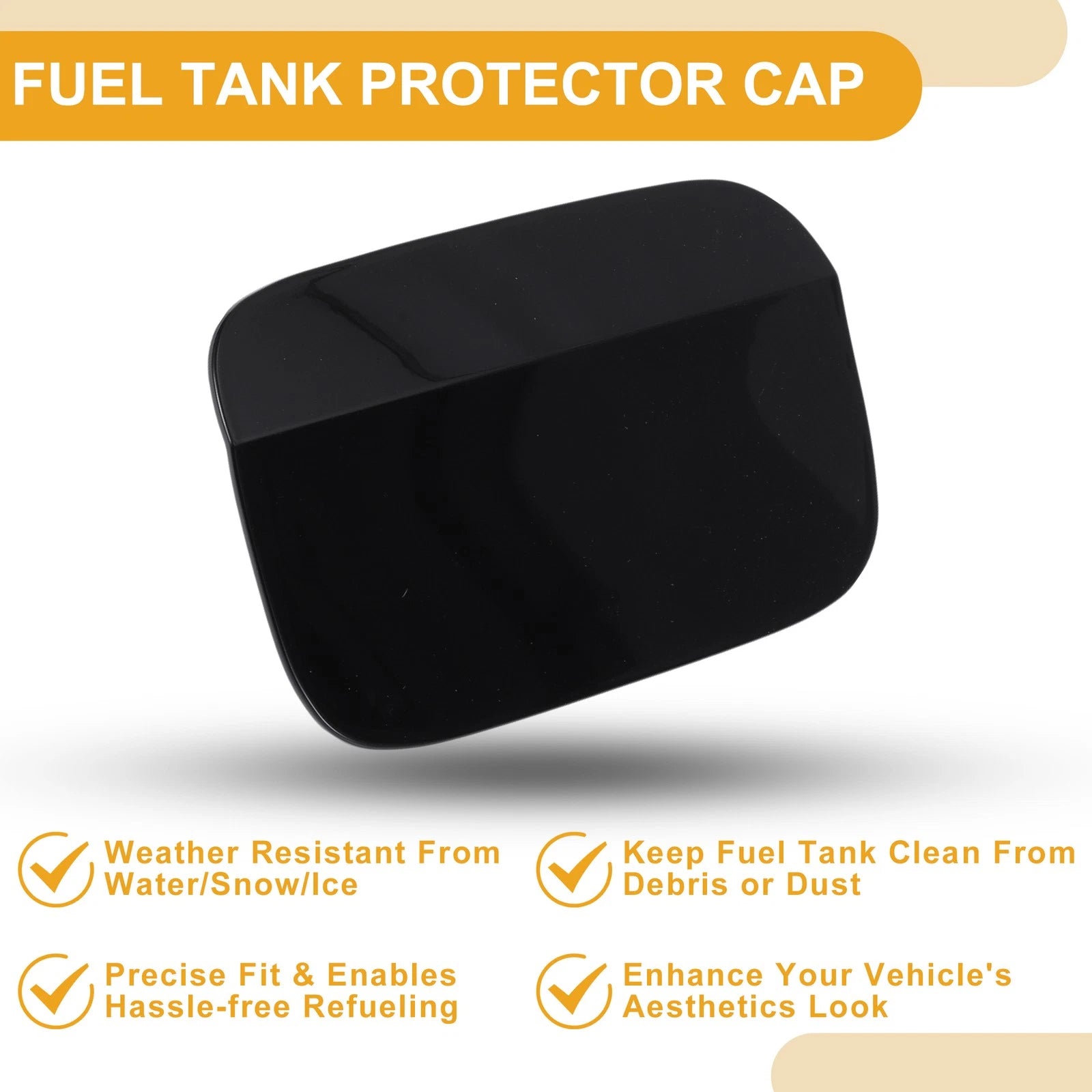 Fuel Tank Door Cap for Volkswagen Passat (2011–2018) Clip Type No.561809857 Black