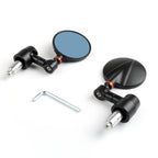 7/8" Round Moto Mirrors for Most Motorcycles/Street Bikes/Sports Bikes