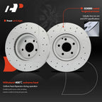 Front Drilled Brake Rotor & Ceramic Brake Pad for Mercedes-Benz E550 (2007–2009)