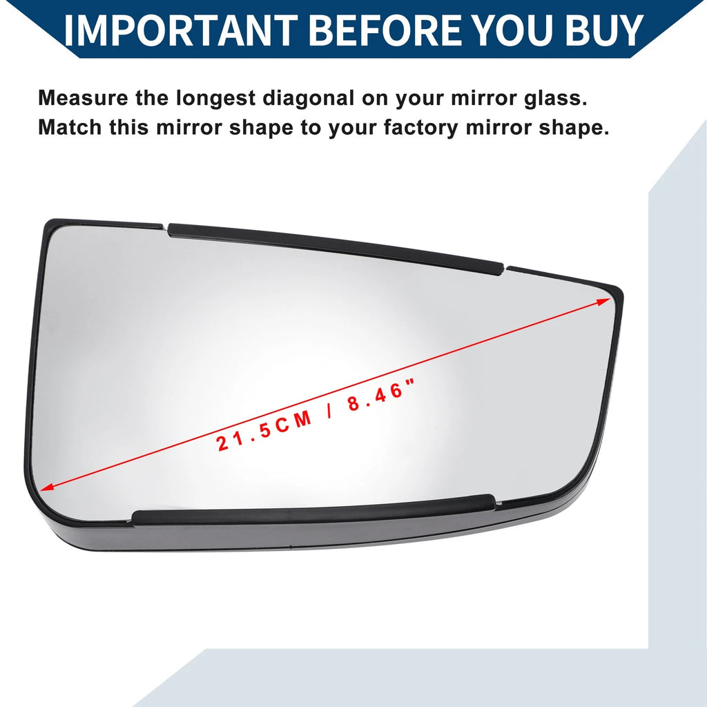 Lower Right Side Mirror Glass Replacement for Chevy (Non-Heated)