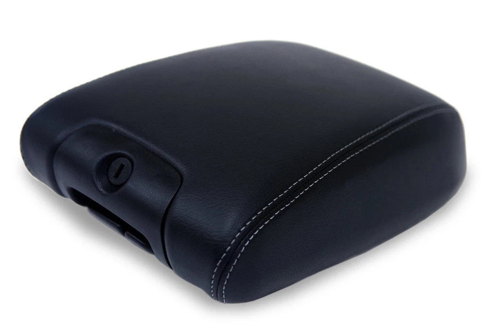 Leather Console Armrest Cover for Jeep Wrangler (2011–2017) Gray Stitch