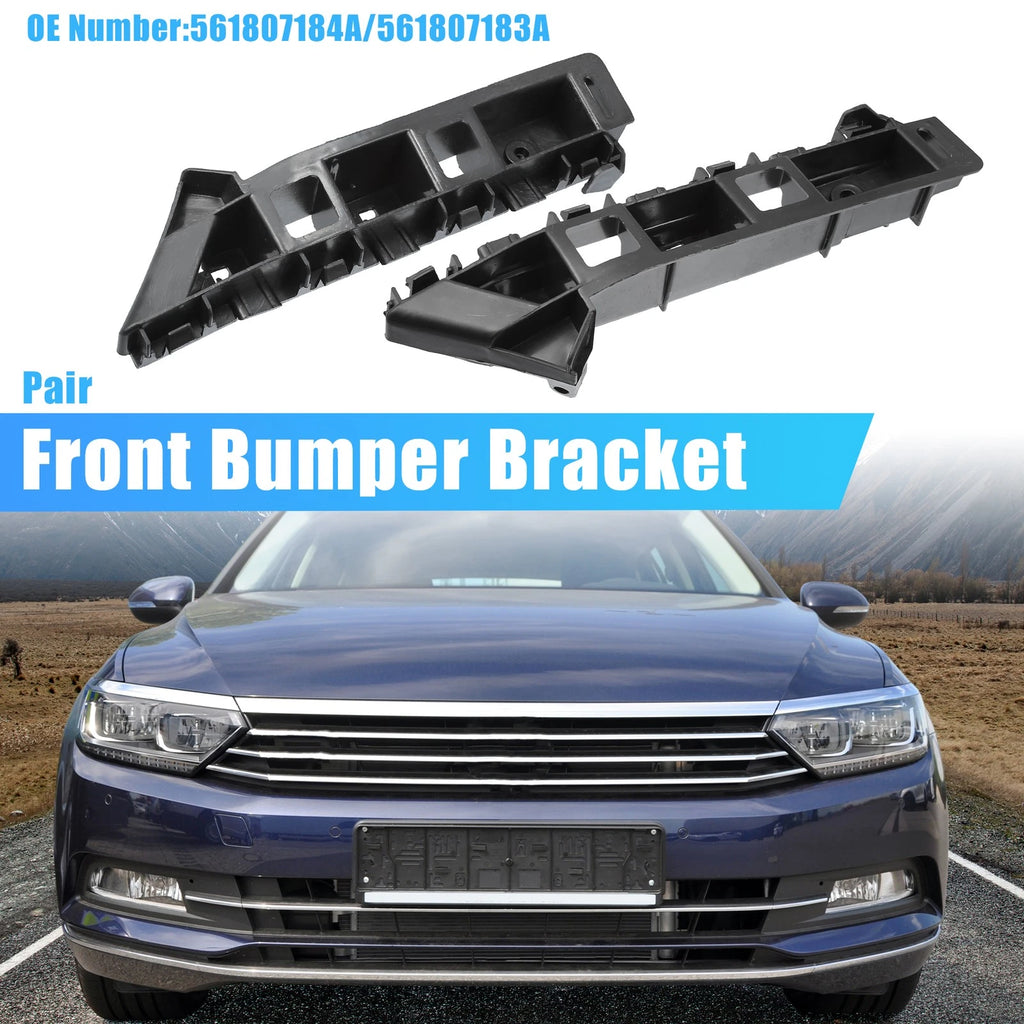 2X Front Left Right Side Bumper Cover Bracket No. 561807184A for Volkswagen 