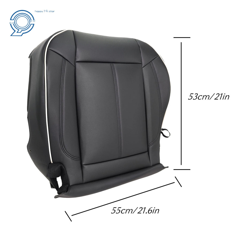 Set of 2 Leather Bottom Seat Covers for Hummer H3 (2006–2010) Black