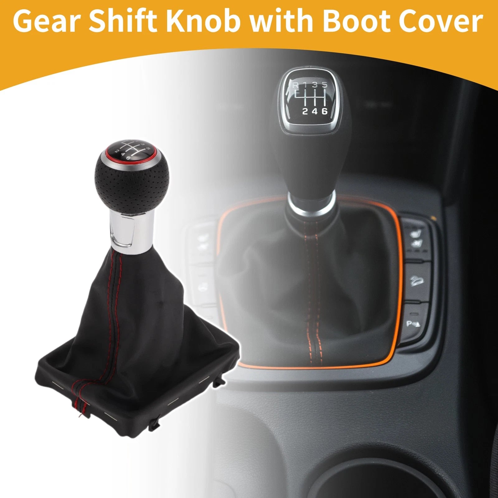 6 Speed Gear Shifting Lever Knob with Cover for Audi A3 (2013–2020)