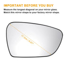 Heated Right Side White Mirror Glass for KIA Ceed (2012–2018)