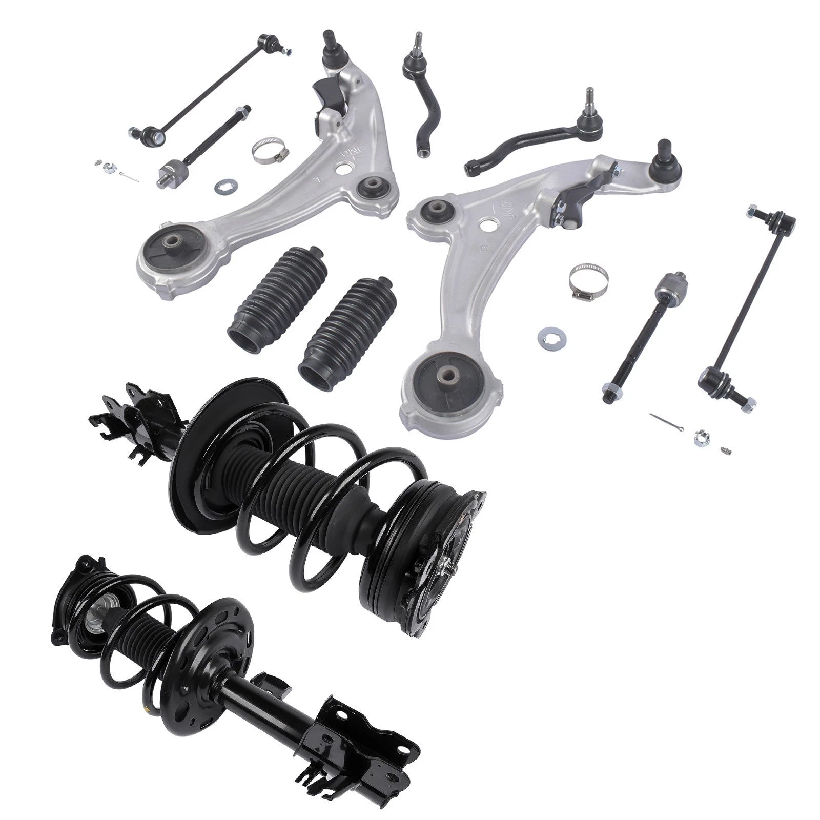Set of 12 Front Struts with Spring & Control Arms for Nissan Altima (2007–2013)