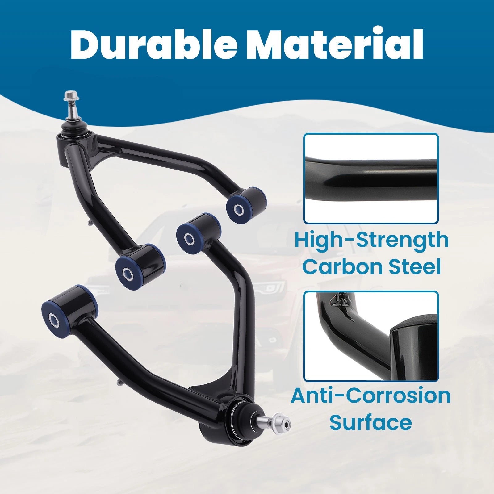 2X Upper Control Arms Suspension Lift Kit for Chevy Silverado (2007–2018)