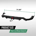 Rear Lip Diffuser Body Kit with LED Light for Honda Civic (2016–2021)