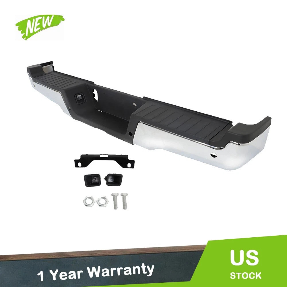 Chrome Rear Bumper Assembly for Ford F-250 F-350 Super Duty (2017–2022)