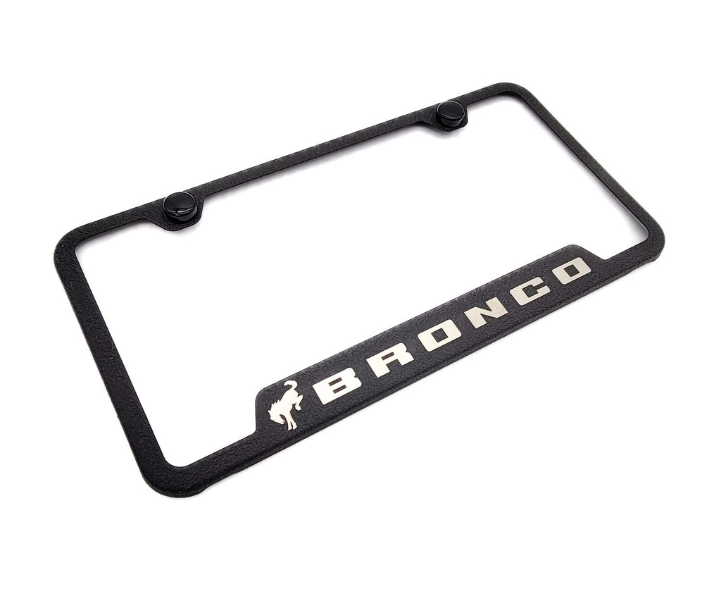 Notched License Plate Frame for Ford Bronco Script Logo (2021–2025)
