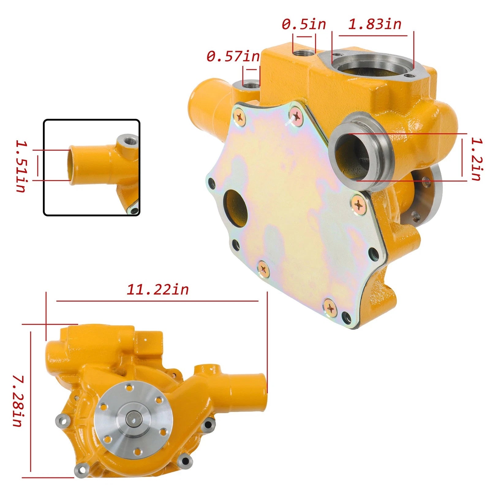 Water Pump for Komatsu PC200-5, PC210-5, PC220-5 (1995-2005)