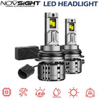 2X 9007 HB5 LED Headlight Bulbs for NOVSIGHT (40000LM, 6500K)
