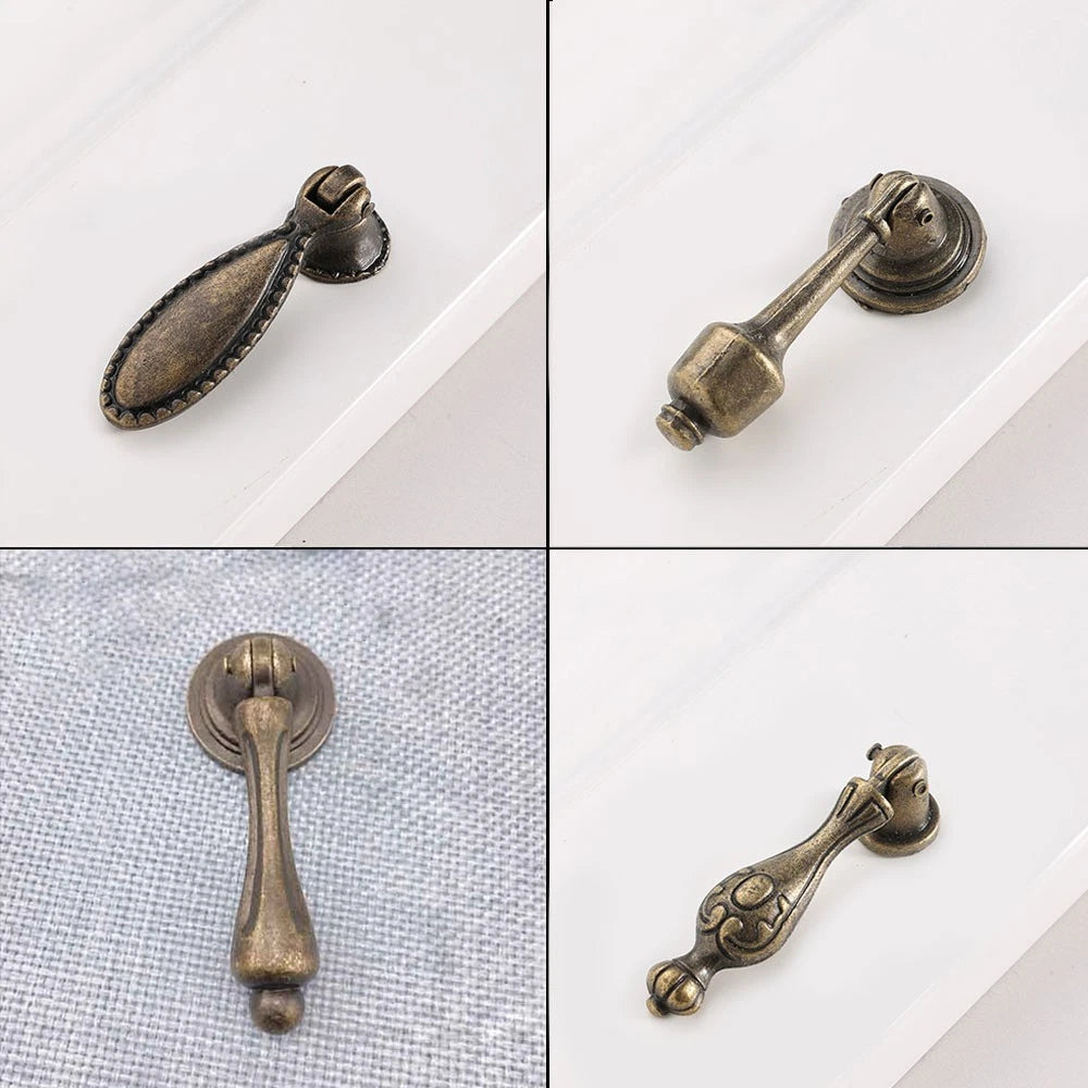 Set of 10 Vintage Drawer Pull Knobs for Kitchen Cupboard