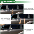 1 Pair Rear Door Window Weatherstrip for Toyota Sienna (2011–2020)