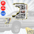 Driver Halogen Headlight Chrome LH for Ford Super Duty F250/F350/F450 (2020–2022)