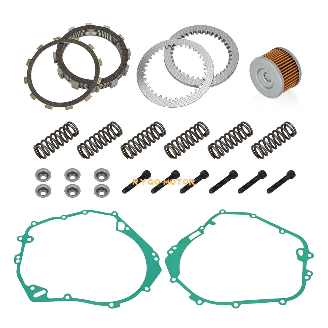 Clutch Friction Plates Kit & Gasket & Oil Filter for Polaris Predator Outlaw 500 (2003–2006)