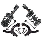 10PC Front Struts + Control Arms Sway Bar Tie Rod For Hyundai Santa Fe 2007-2009