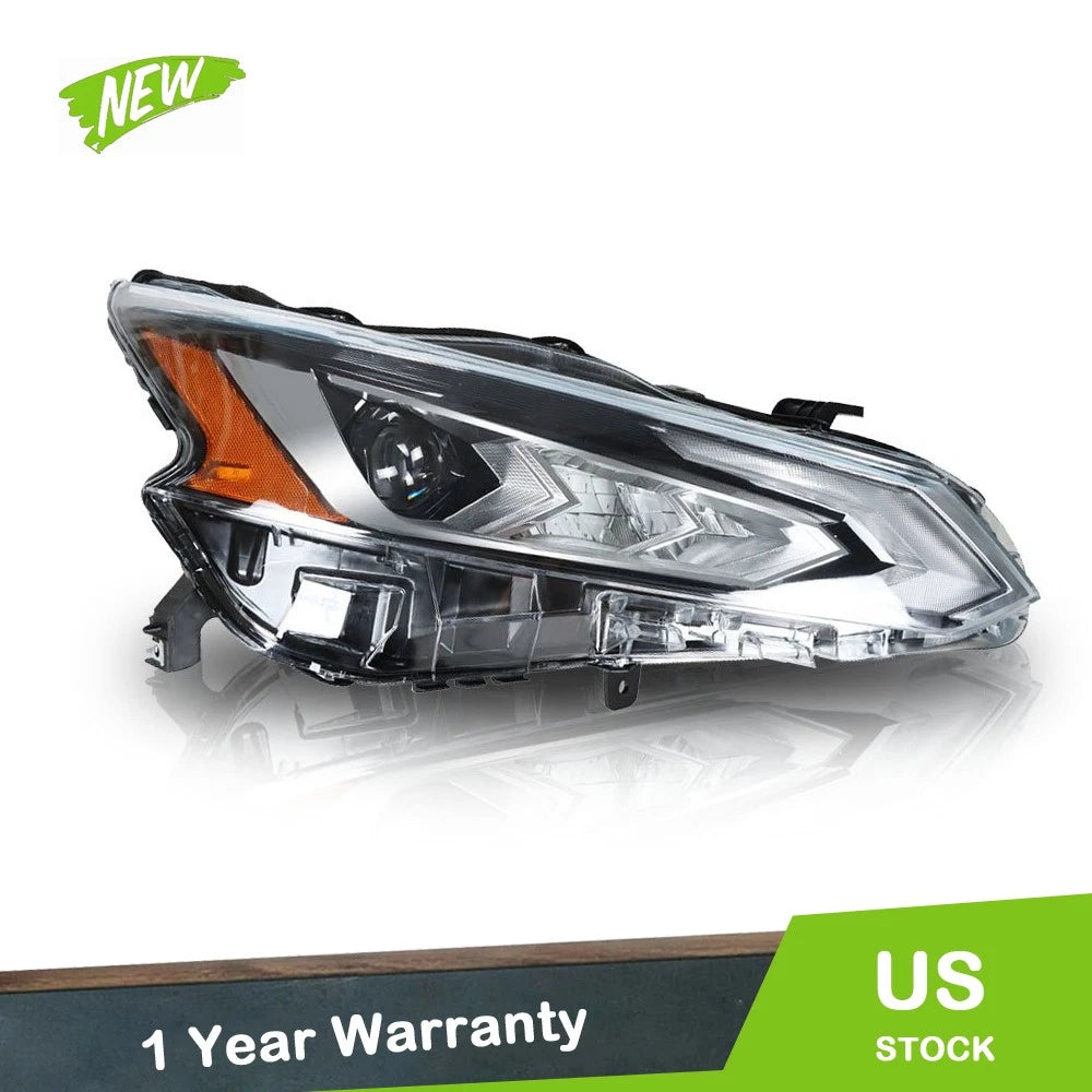 LED Headlight Headlamp for Nissan Altima (2019–2020) Chrome Housing Right Side