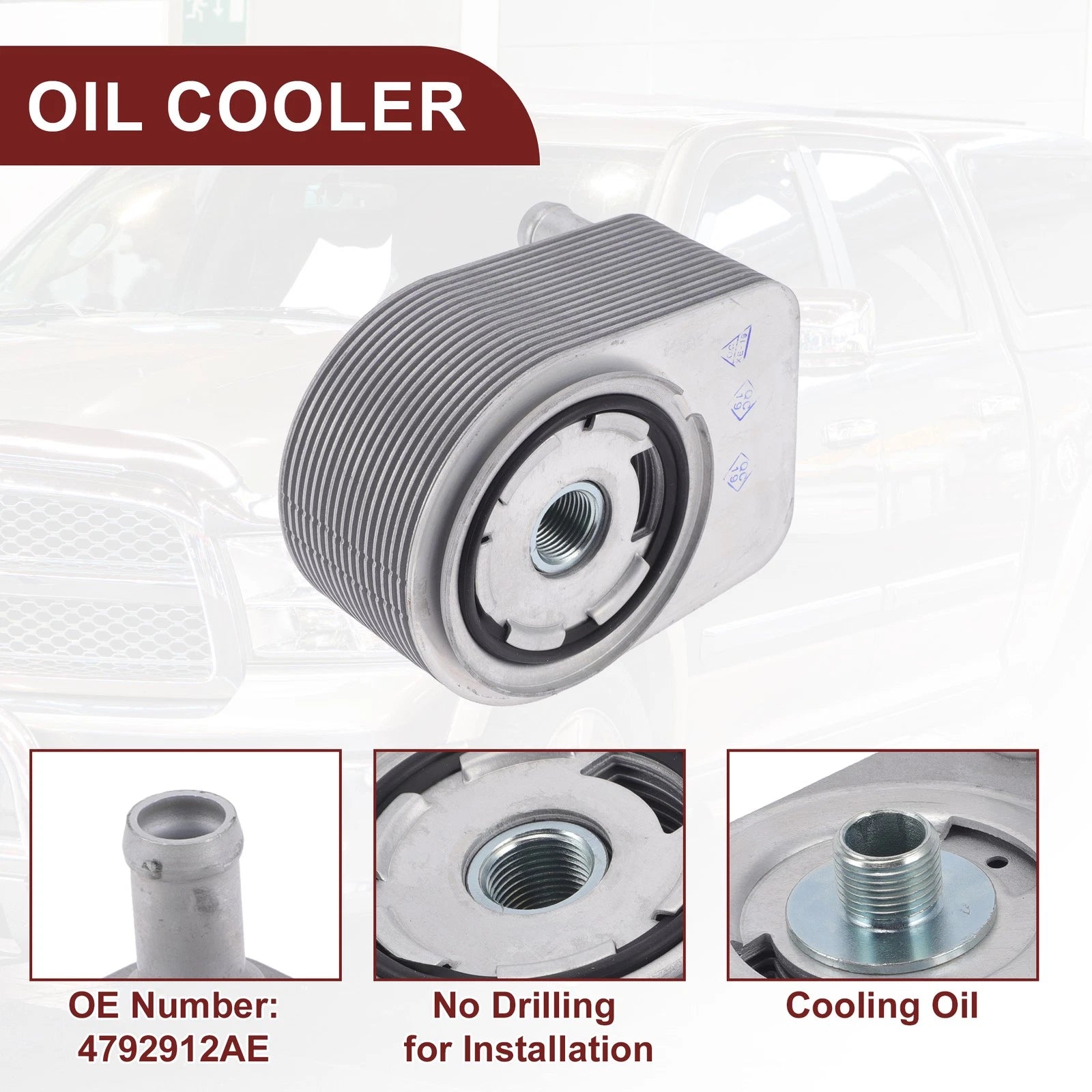 Engine Oil Cooler for Dodge Charger (No. 4792912AE)