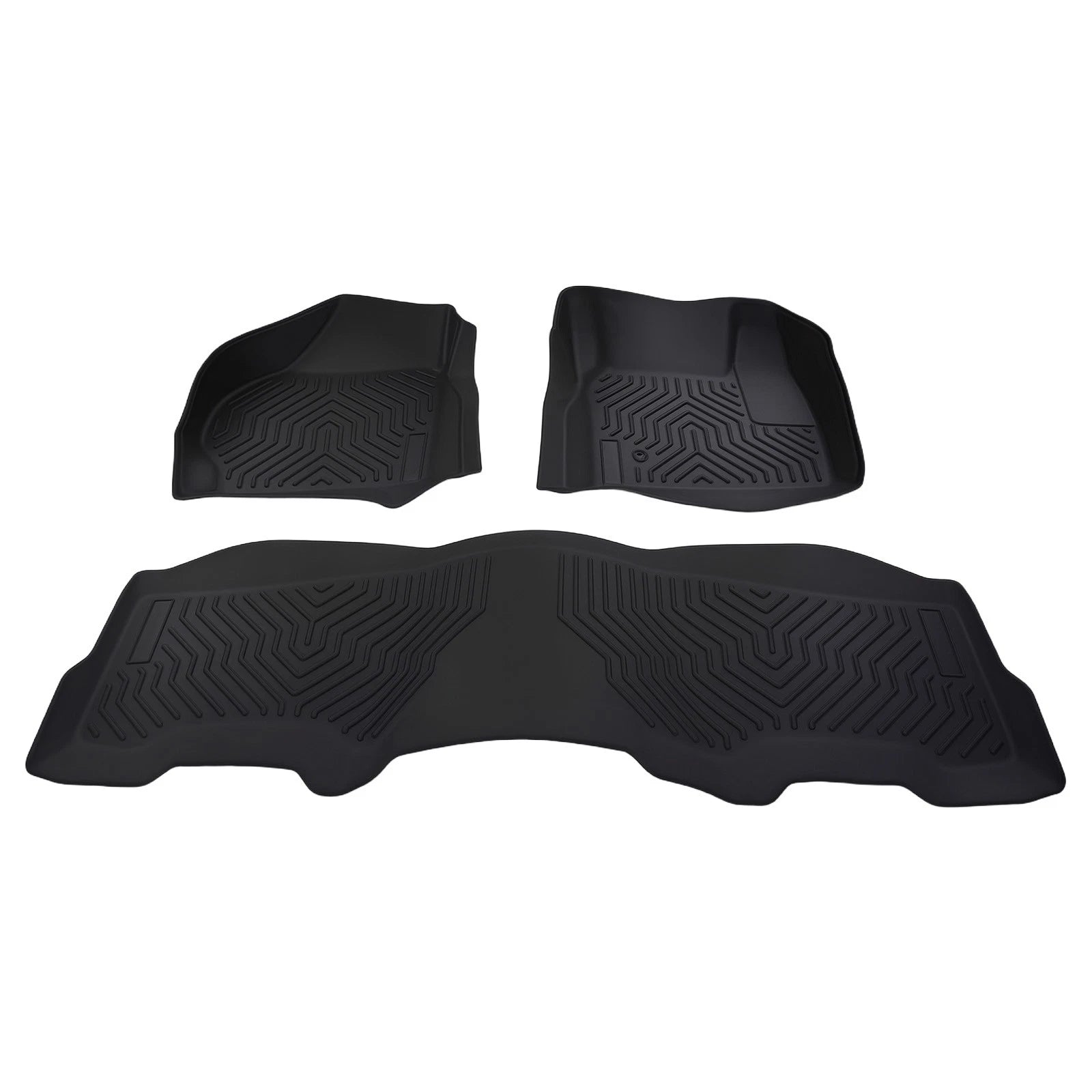Set of 4 Black Anti-Slip Floor Mats for Ford F250 F350 F450 F550 Crew Cab (1999–2007)