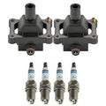 2X Ignition Coil & Platinum Spark Plug Kit for Mercedes W202 C230 (1997–1998)