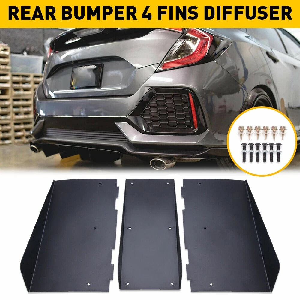 Rear Bumper Diffuser Spoiler Lip Splitter for Dodge Challenger (2008–2021)