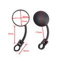 Set of 2 7/8" Handlebar 80mm Round Mirrors for Enduro MX Motocross