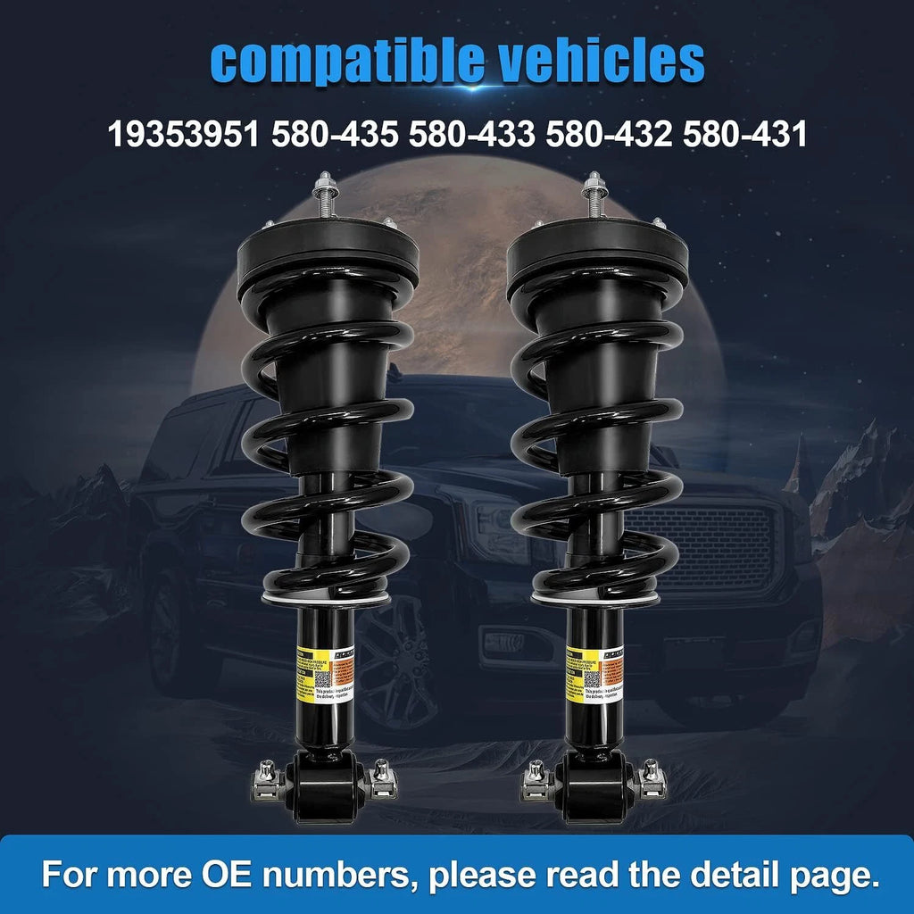 2X Front Strut Assembly Shock for Cadillac Escalade GMC Yukon (2015–2020) 580-435
