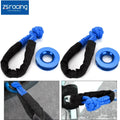 2X Heavy Duty Recovery Ring Snatch Block Pulley with 2X Soft Shackles