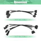 2 x Headlight Adapter Wires for Honda Accord Sedan Halogen to Touring LED (2016-2017)