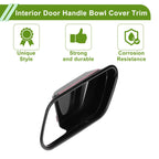Set of 4 Interior Door Handle Bowl Cover Trim for Nissan Kicks (2025) Black ABS