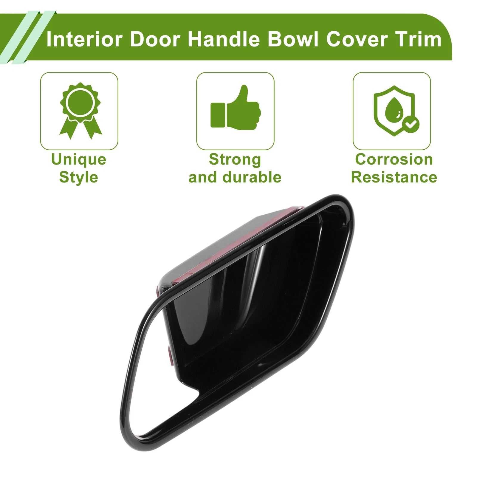 Set of 4 Interior Door Handle Bowl Cover Trim for Nissan Kicks (2025) Black ABS