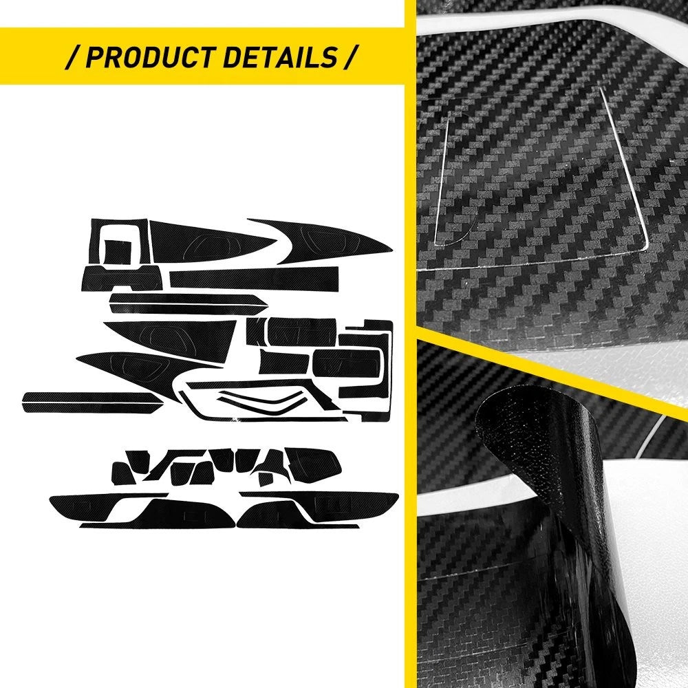 Carbon Fiber Interior Decoration Decal Trim for Honda Civic (2016–2020)