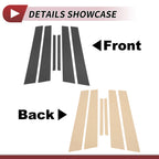 Set of 6 Door Pillar Window Trim for Nissan Maxima (2009–2015) Carbon Fiber