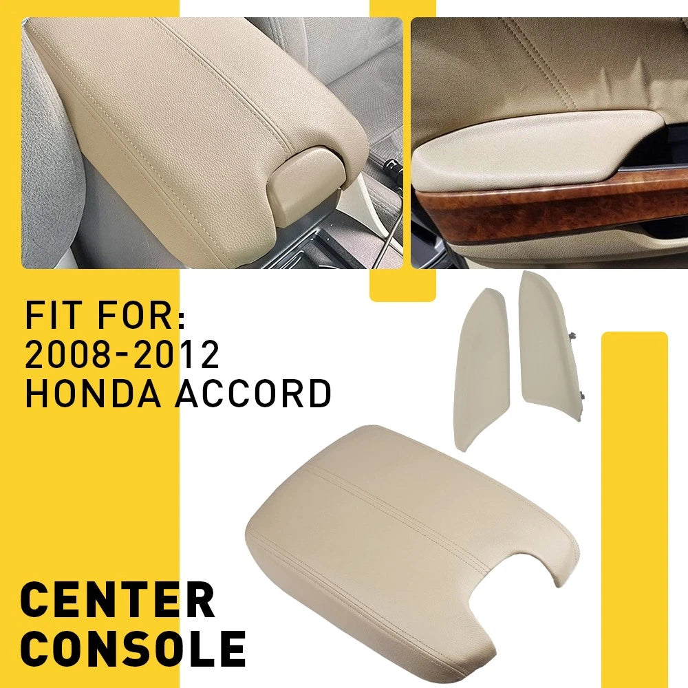 Armrest Lid Cover with Base for Honda Accord (2008–2012) Beige Tan