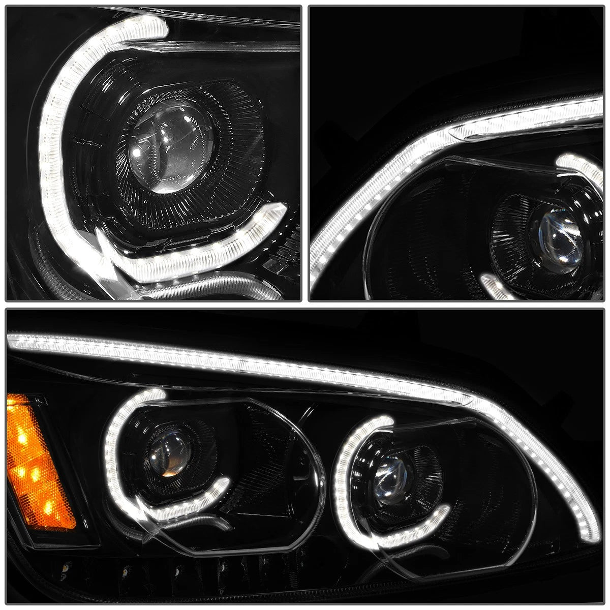 LED DRL Bar Projector Headlights for Kenworth T170 T370 T660 (2008–2019)