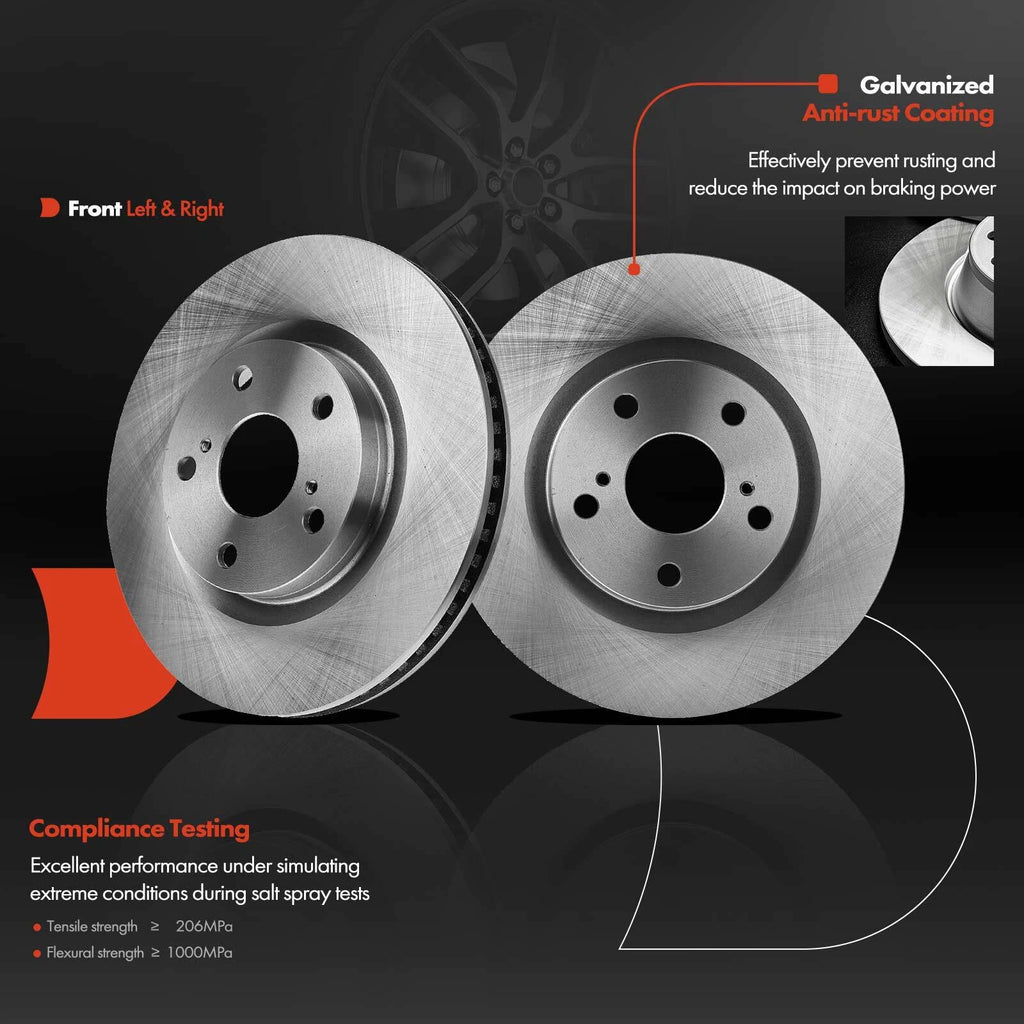 Front Brake Rotor & Pads + Calipers for Toyota Avalon Camry Lexus (2000–2024)