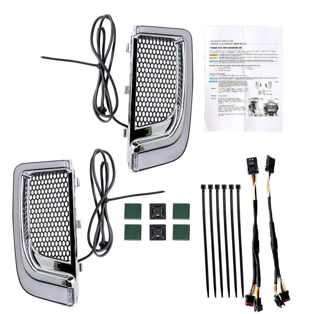 LED Fairing Lower Grill Turn Signal Running Light for Touring Glide (2014–2021)