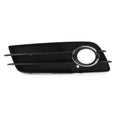 Left Front Fog Light Grille Cover w/Chrome Ring for Audi A4 S4 (2008-2012)