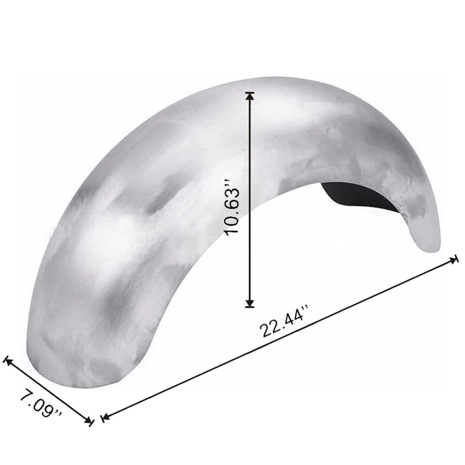 Custom 7" Wide Rear Fender for 130MM Tire (Unpainted, 14" Wheel)