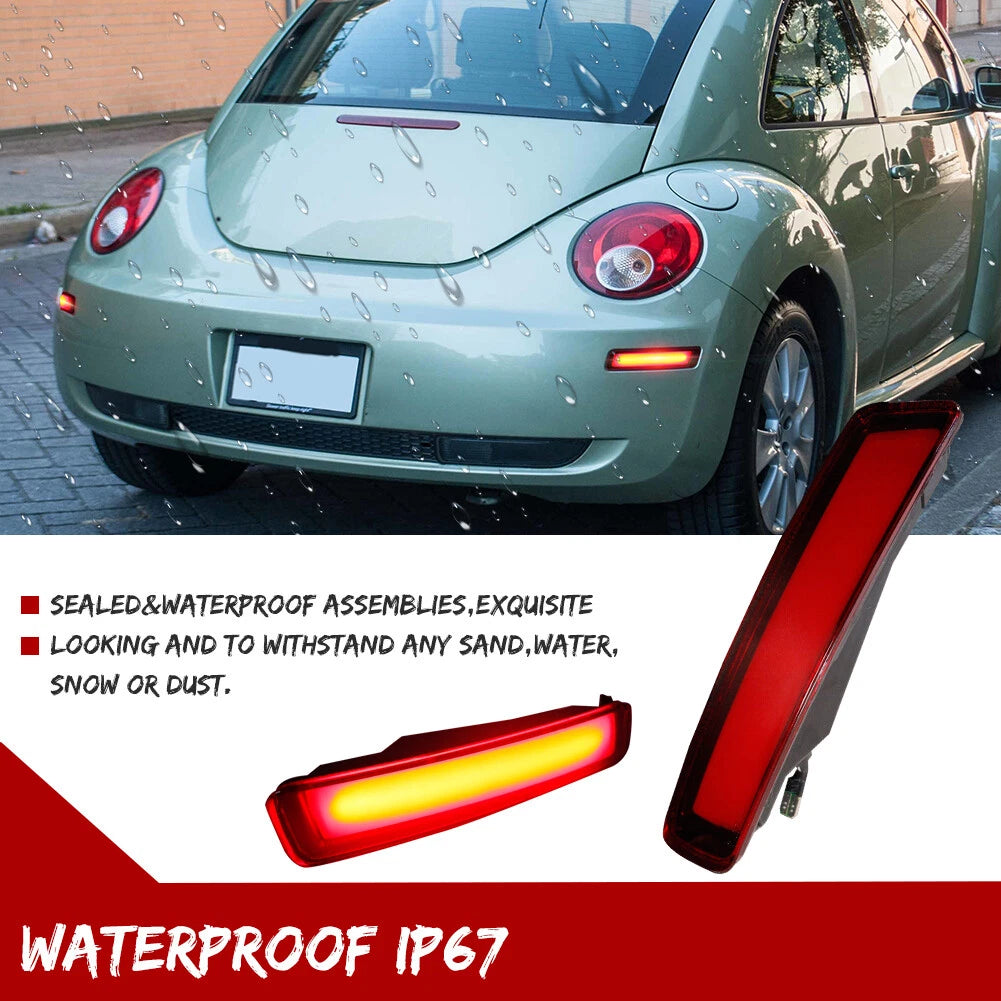 Red LED Rear Side Marker Signal Lights for VW Beetle (2006–2010)