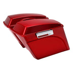 5" Stretched Red Saddlebag & Conversion Bracket for Harley Softail FLST (1984–2017)