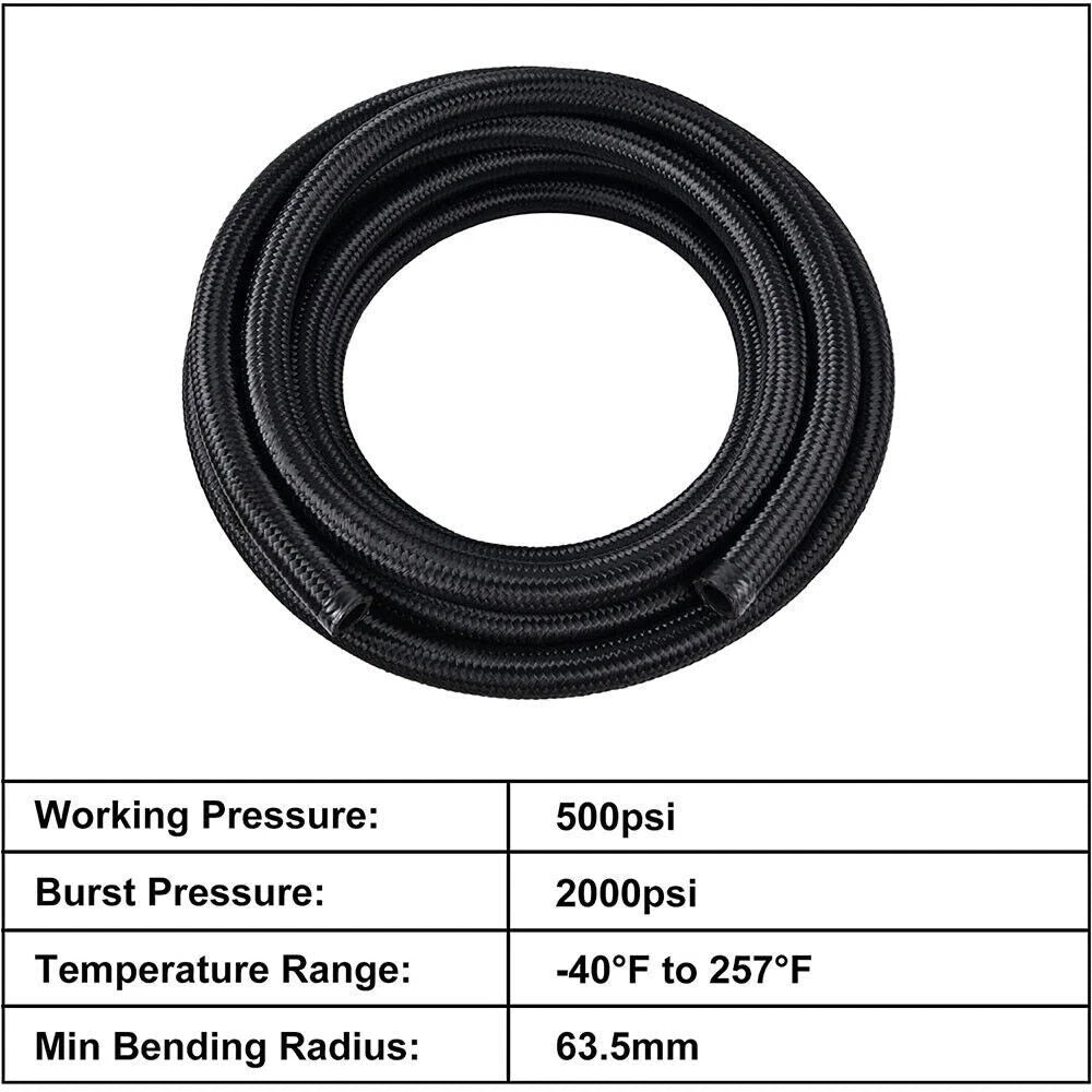 8AN Fuel Line Kit for CPE 10FT Black (2010-2024)