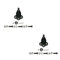 2X Moog Front Upper Suspension Ball Joint Kit for Dodge Dakota Durango (1997–2004)