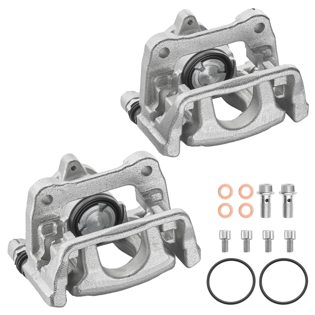 Rear Left Right Disc Brake Calipers with Bracket for 2016–2021 Mazda 6 2.5L