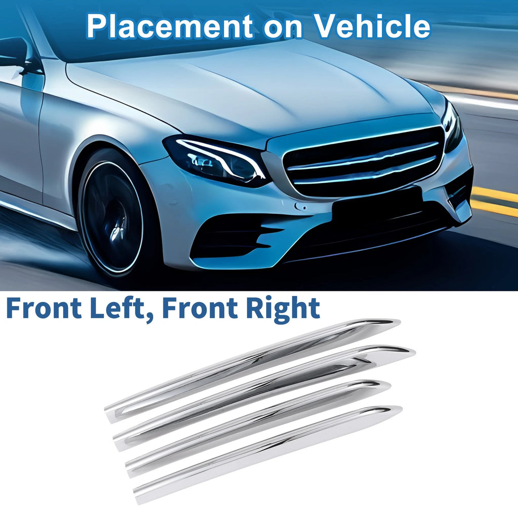 Set of 4 Headlight Trim Bezels for Mercedes-Benz E-Class E200 