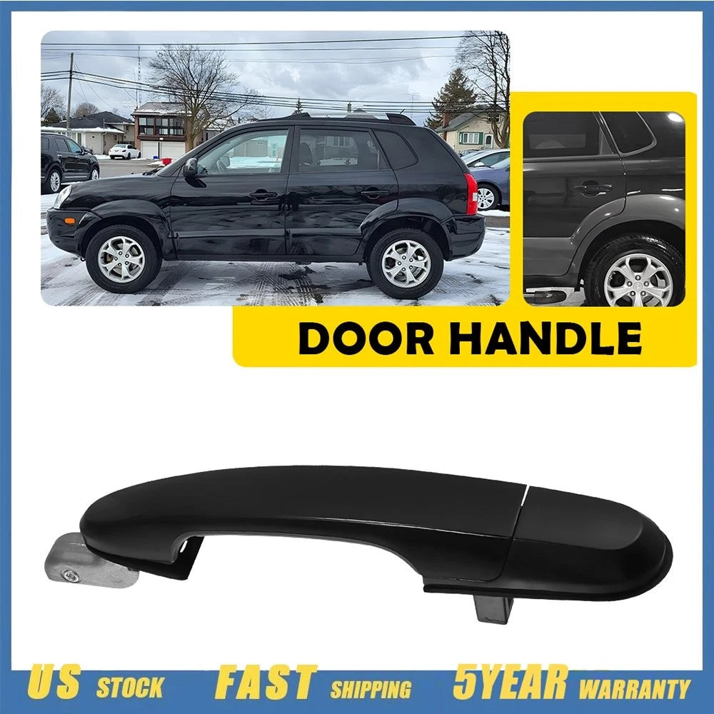 Exterior Door Handle for Hyundai Tucson (2005–2009) Rear Driver, Primed Plastic