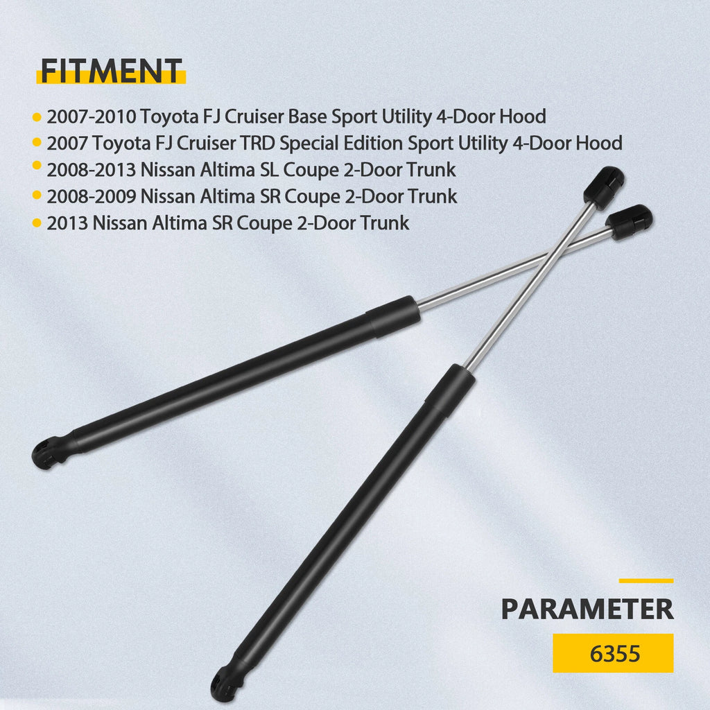 2Pcs Front Hood Lift Supports for Toyota FJ Cruiser (2007–2010)